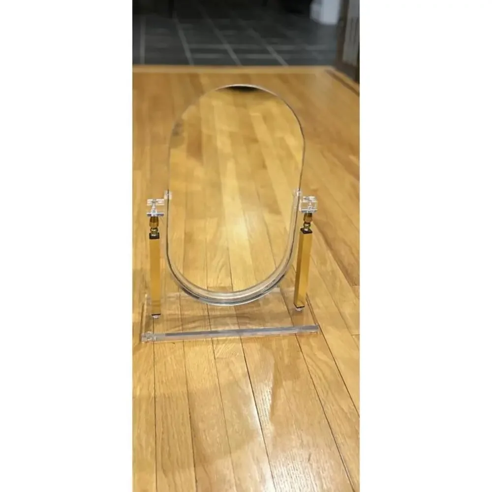 Vintage Charles Hollis Jones Lucite Tabletop Vanity Mirror